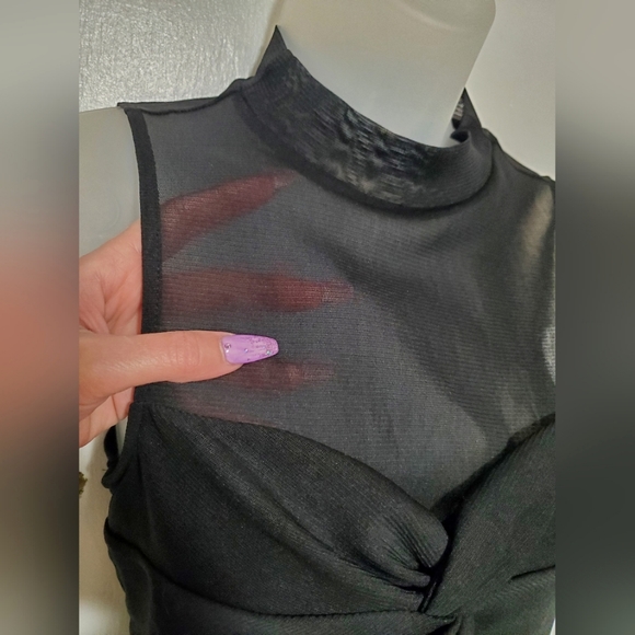 Express high neck, mesh top bodysuit sz M - Picture 4 of 11